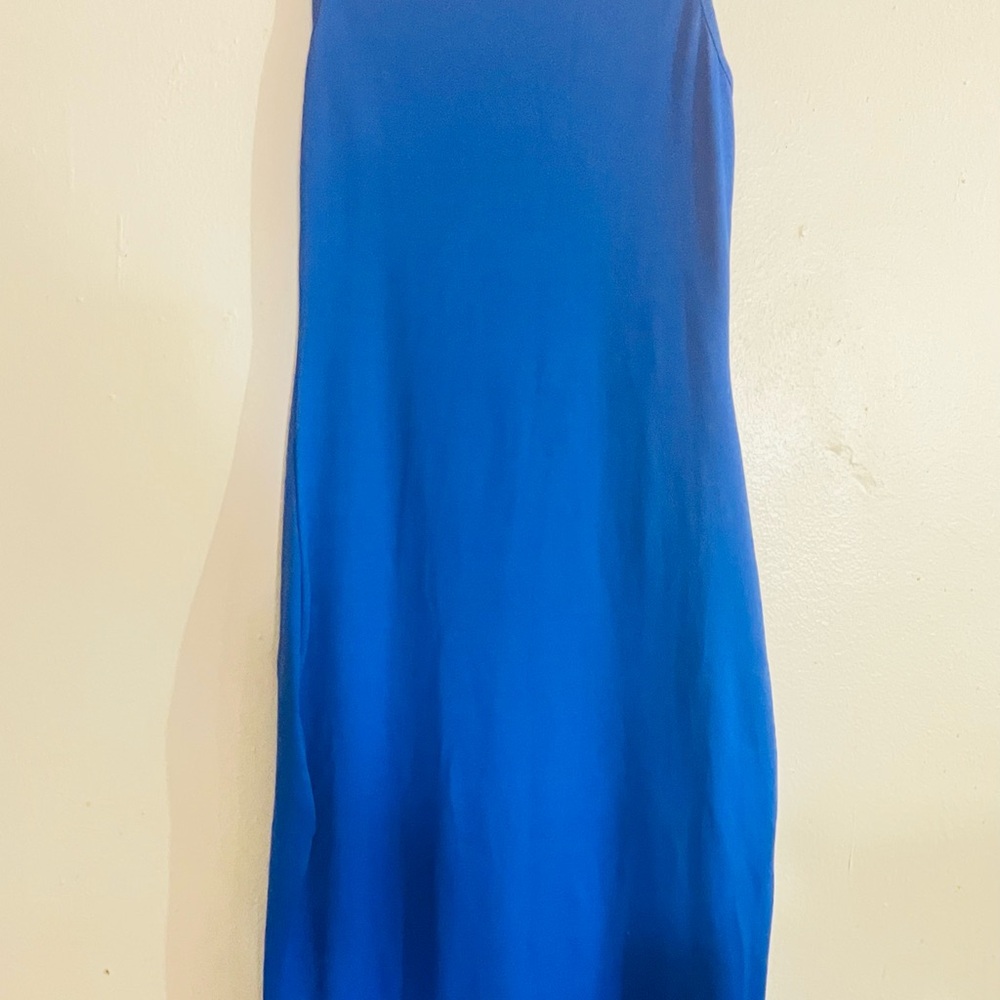 Sleek Royal Blue Slip Dress